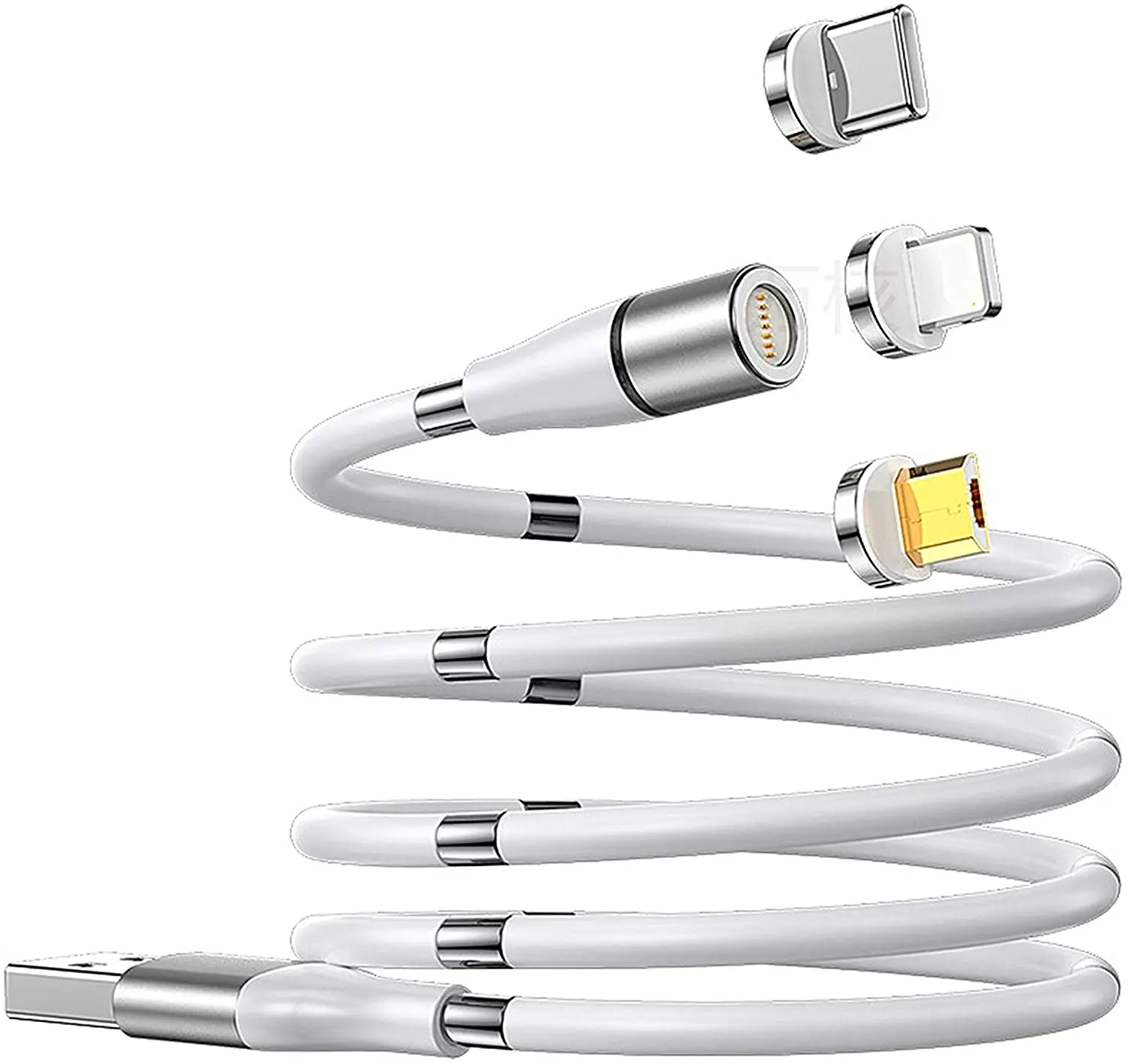 

Magic Rope Cable Type C Micro USB Magnetic Fast Charging Wire Retractable Data Cable Auro Storage for iPhone Samsung S20 Huawei