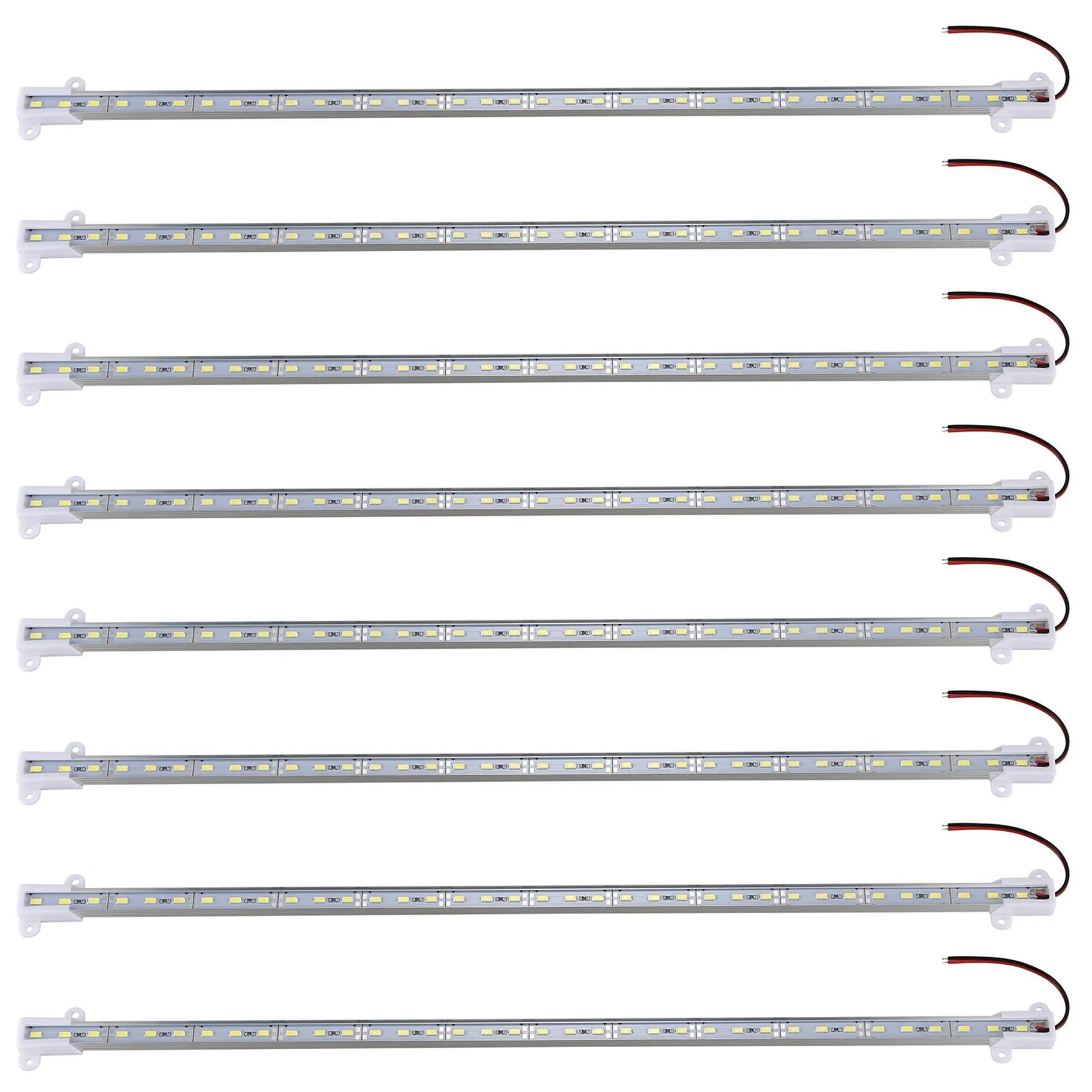 

8pcs 50CM 12V 36 LED 5630 SMD Hard Strip Bar Light Aluminum Rigid White