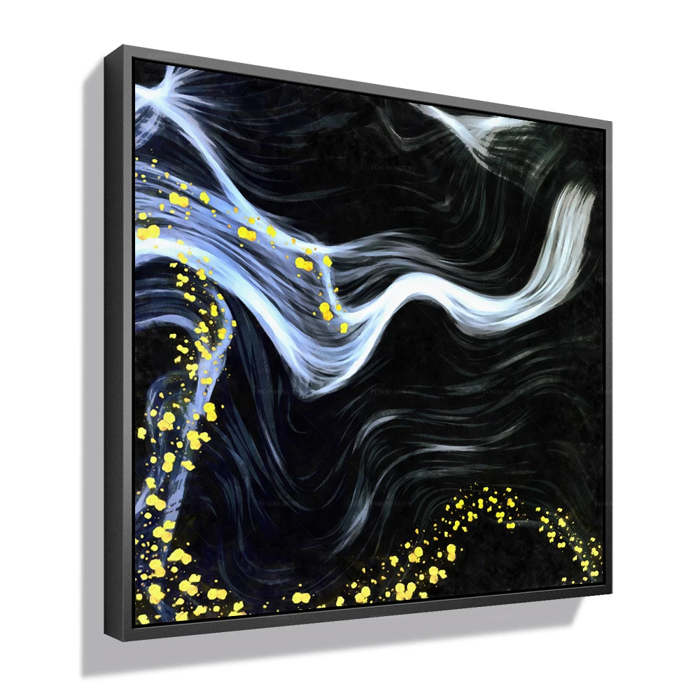

Forbeauty painting Minimalist Abstract Gold Leaf for home decor