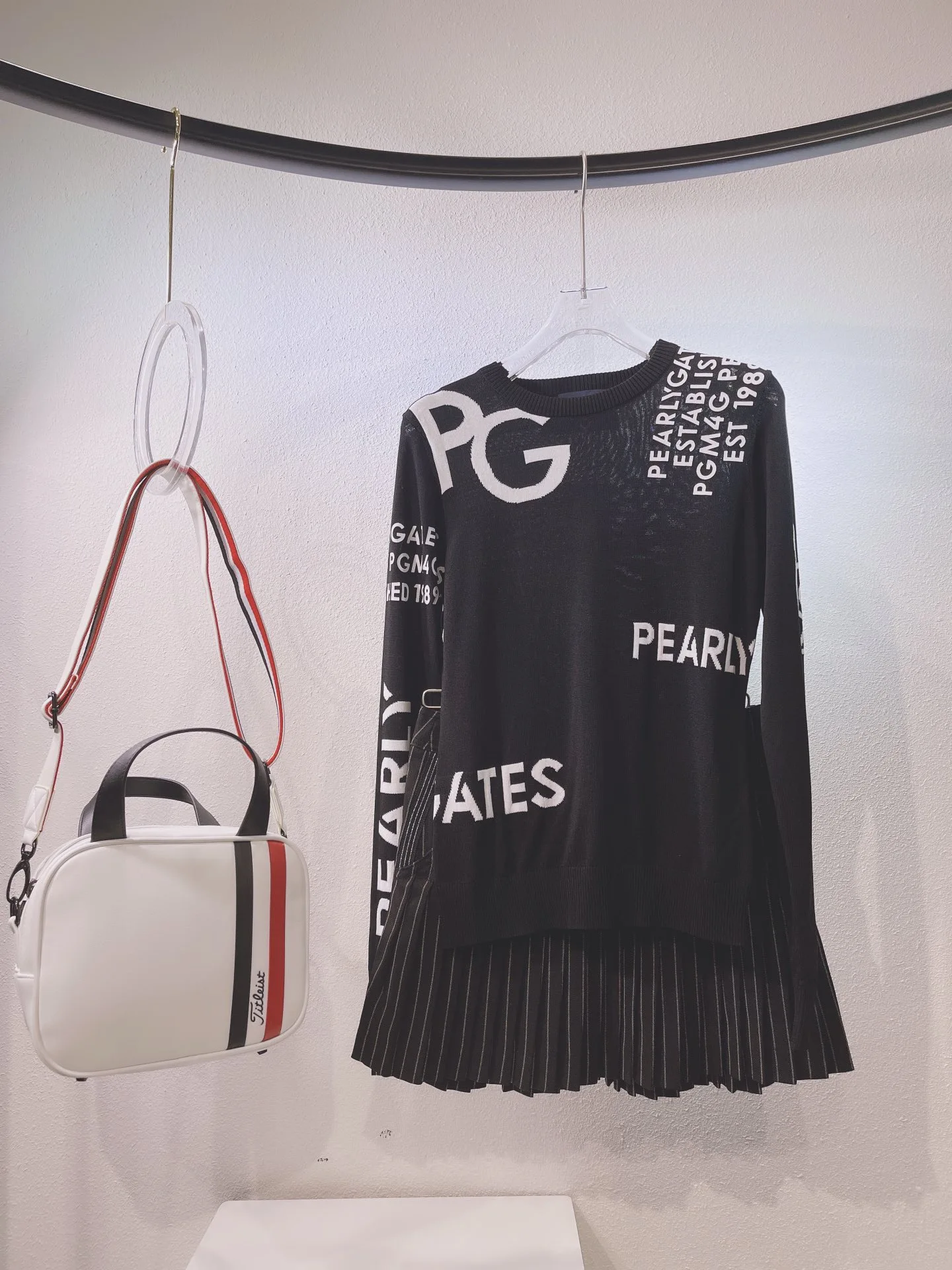 Spring and autumn new golf women's knitting ice long sleeve sweater PG golf women's fashion round neck long sleeve sweater