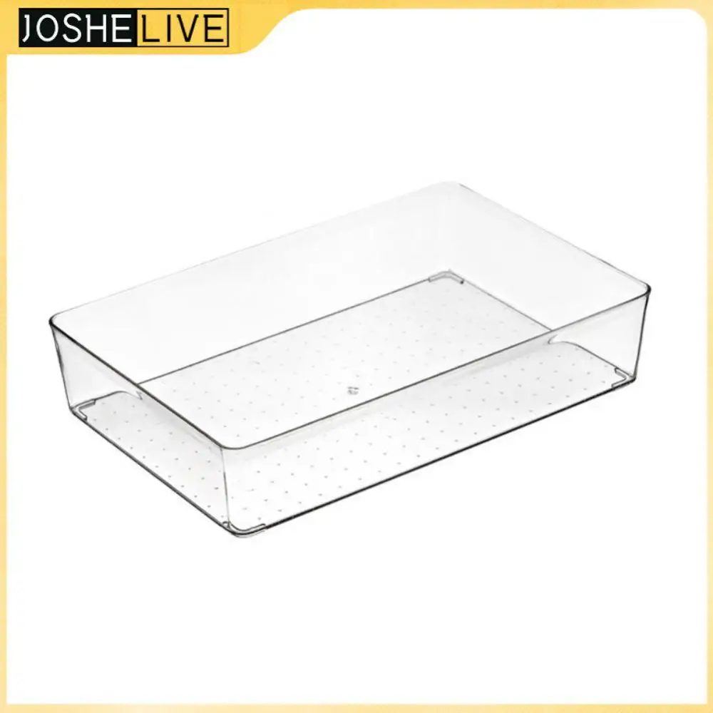 

Office Tabletop Organiser Transparent Non-punching Storage Shelf Sundries Snack Makeup Storage Basket Poatable Container Plastic