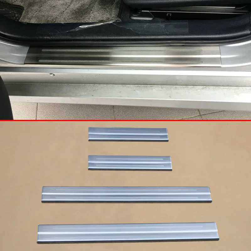 

For Toyota Prius Prime 2016-2022 Stainless Steel Door Sill Kick Scuff Plate Protector Accessories