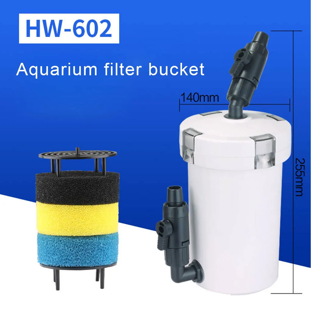 

HW-603 Aquarium Filter Fresh Water Seawater Seaweed Aquarium External Canister Filter Bucket