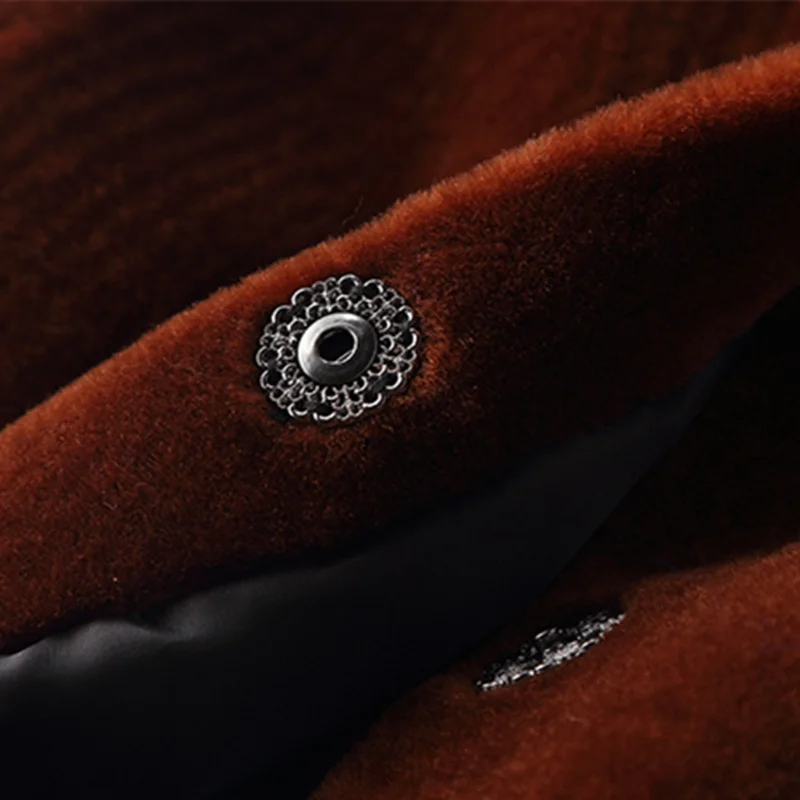Autumn Winter Women Short Casual Natural Sheep Shearing Real Fur Coat Ladies Jacket Stand Collar Thick Warm Wool Famale Clothing