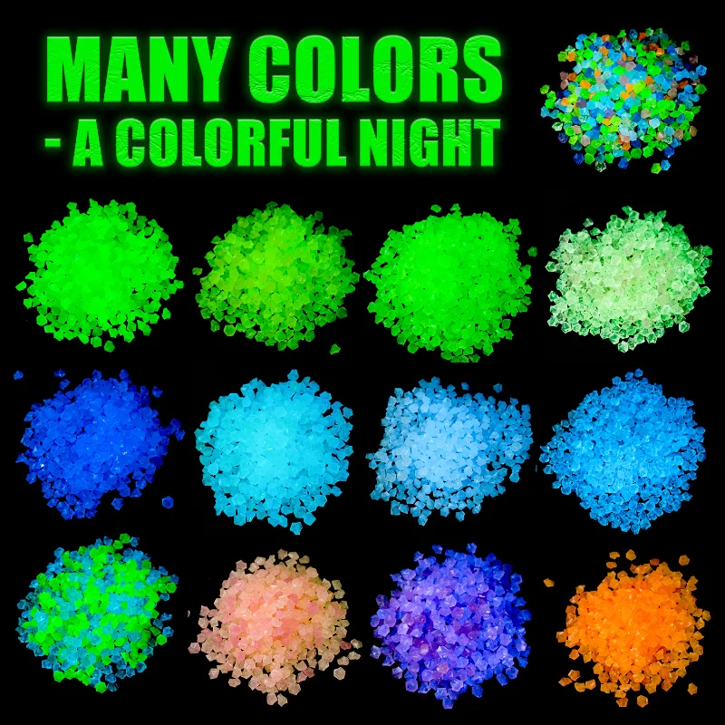 

300/500Pcs Garden Decoration Pebbles Luminous Stone Glow In Dark Decorative Pebbles Outdoor Fish Tank Aquarium Decoration