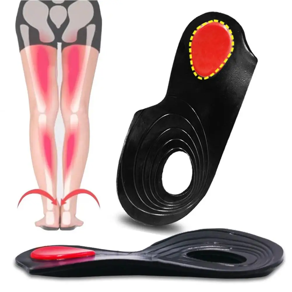 

2 Pcs Men Women Correction Insoles Breathable Comfortable Slimming Orthopedic Insoles For O-shaped Legs Flat Foot