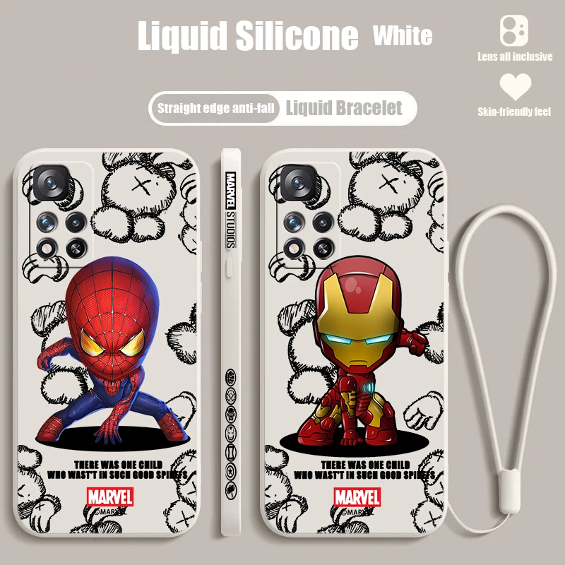 Чехол для телефона с принтом Человек-паук Xiaomi Redmi Note 13 12 11T 11S 11E 10S 10T 10 Pro Plus Lite