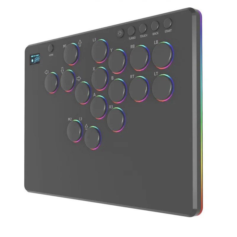 Фото Новый CEYYOR 2026 года, 14-кнопочный аркадный джойстик Hitbox с RGB-подсветкой, программируемыми макросами и настраиваемыми кнопками для файтинг-игр SF6. №3