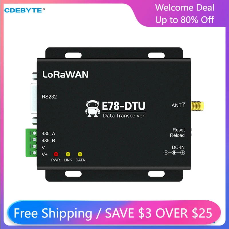 

CDEBYTE LoraWan Node RF Modem 470MHz ASR6601 Self-organized Network Polling E78-DTU(470LN22) RS485 RS232 Long Rang 3KM