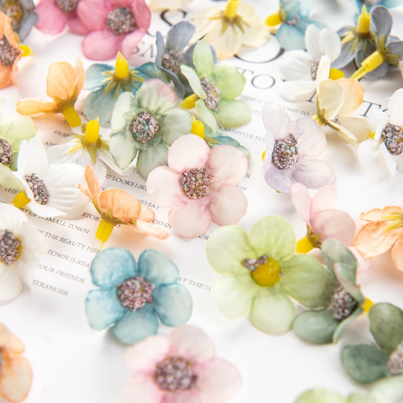 

Мини искусственные цветы CYJT, 50 шт., шелковые, для декора