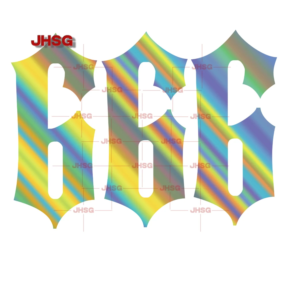 

666 цифровая наклейка-Виниловая наклейка-вырезанная наклейка для автомобилей и мотоциклов-водонепроницаемая и Солнцезащитная ПВХ