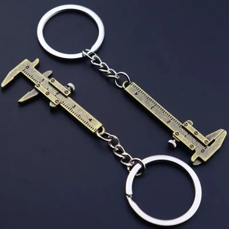 

Portable Mini Caliper Tools Key Ring Alloy Vernier Caliper Key Chain Ornaments Rulers Calipers Measuring Gauging Tools 0-40mm