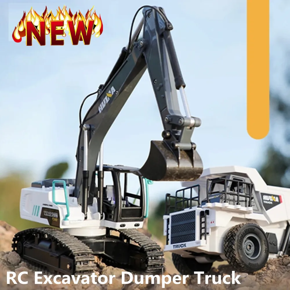 Радиоуправляемый экскаватор самосвал инженерный автомобиль из сплава