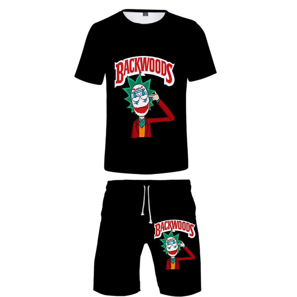 

Summer Two Pieces Sets Men Funny Foods Backwoods Honey Berry Hip hop Casual T-shirt + shorts Sport Suit Fashion Brand Clothes