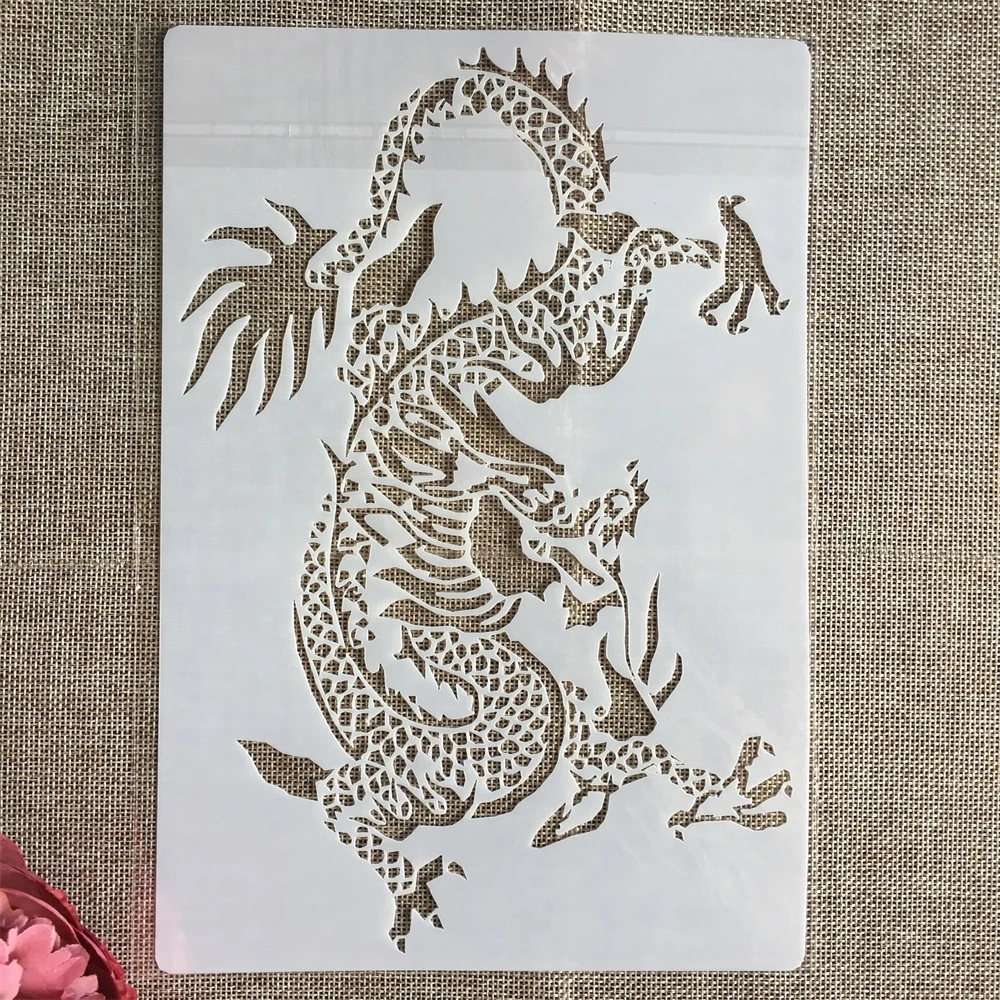26*18cm Chinese Dragon DIY Layering Stencils Painting Scrapbook Coloring Embossing Album Decorative Template