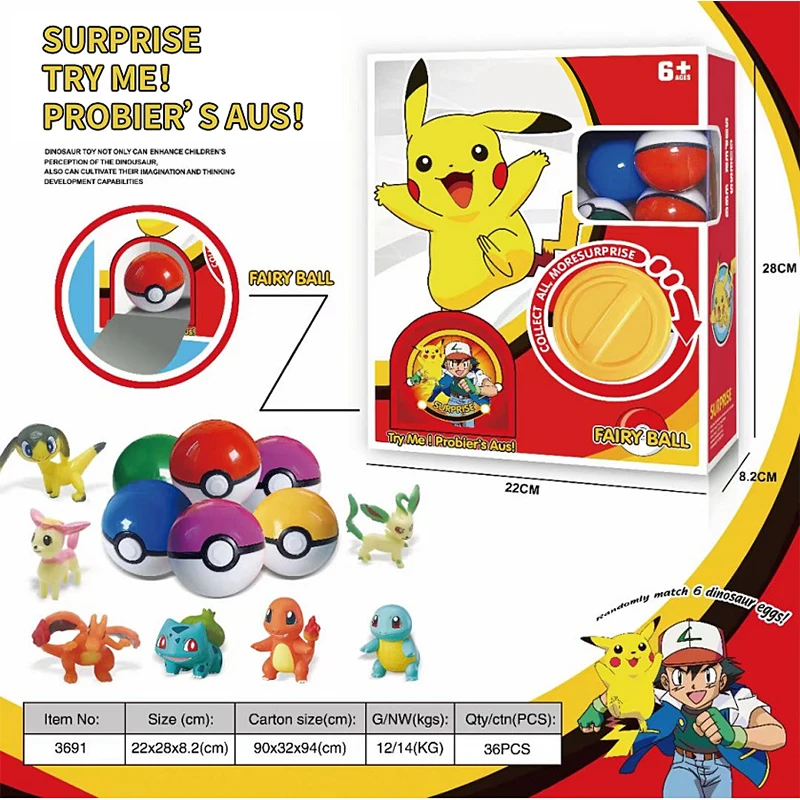 

Модель игрушечной куклы Pokemon Pikachu глухая коробка Gashapon, декоративное украшение, коллекционные игрушки для детей, рождественский подарок