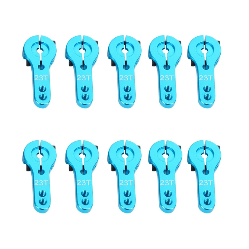 

10Pcs 23T Metal Servo Arm Horn With Screws For 1/10 RC Car Parts Accessories
