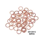 Шайба медная плоская, 10x14x1 мм, 50 шт.