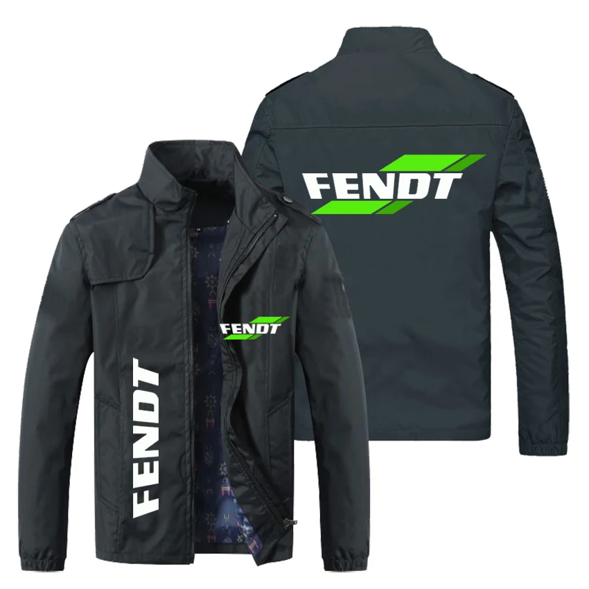 

New Casual Spring Autumn Men’s Fendt Logo Windbreaker Zipper Slim Hip-Hop Fashion Bomber Long Sleeve Jacket Male Coats