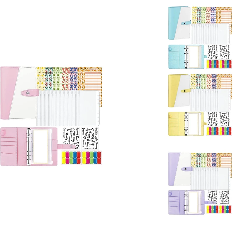 

29 шт., бумажные передатчики формата A6, конверты для наличных, конверты на молнии, бюджетные листы для планирования бюджетного сбережения