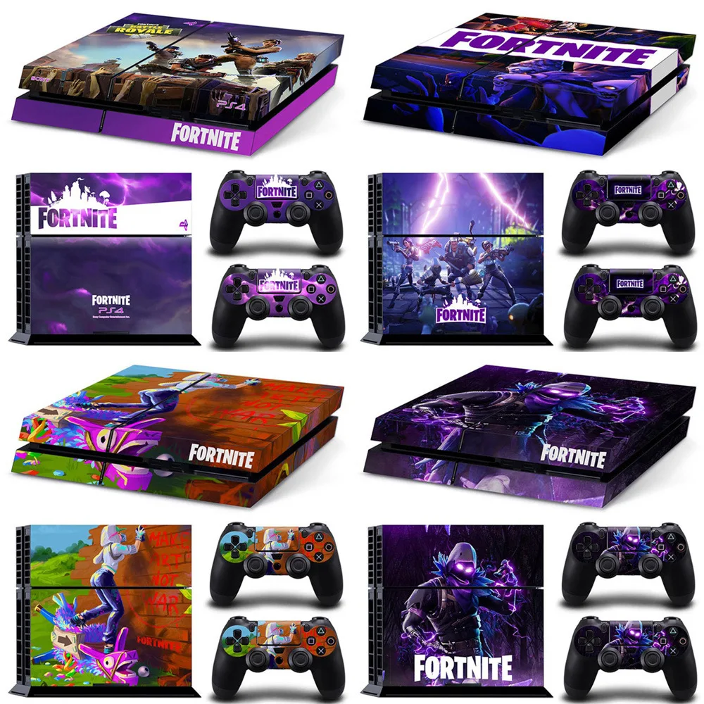 Фото Новые наклейки для игровой консоли Fortnite для PS4, цветные аниме-наклейки для контроллера PlayStation 4, пленка для геймпада, подарок для детей №1