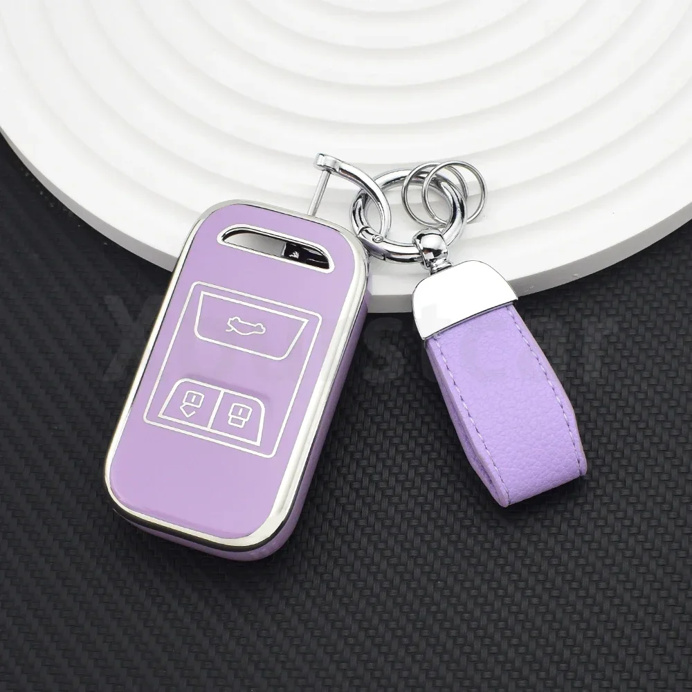 

Чехол из ТПУ для автомобильного ключа с дистанционным управлением для Chery Tiggo 4 3 GX Arrizo 5 Tiggo 7 8, держатель для автомобильного ключа, 3 кнопки, аксессуары