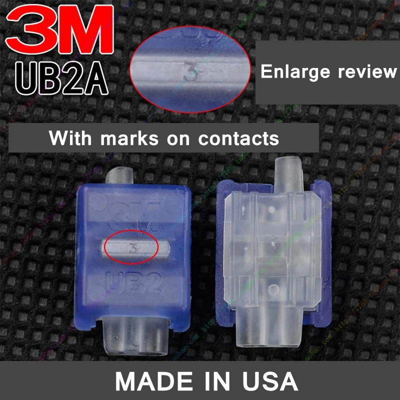 100 pcs Original 3M Scotchlok UB2A K4 Double knife Bridge terminal fast Connector Bus bridge quick connecteur 0.4-0.9mm