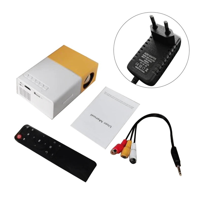 

School Season Multi-Functional Classroom Mini Projector Easy To Use With EU Plug,Yellow-White