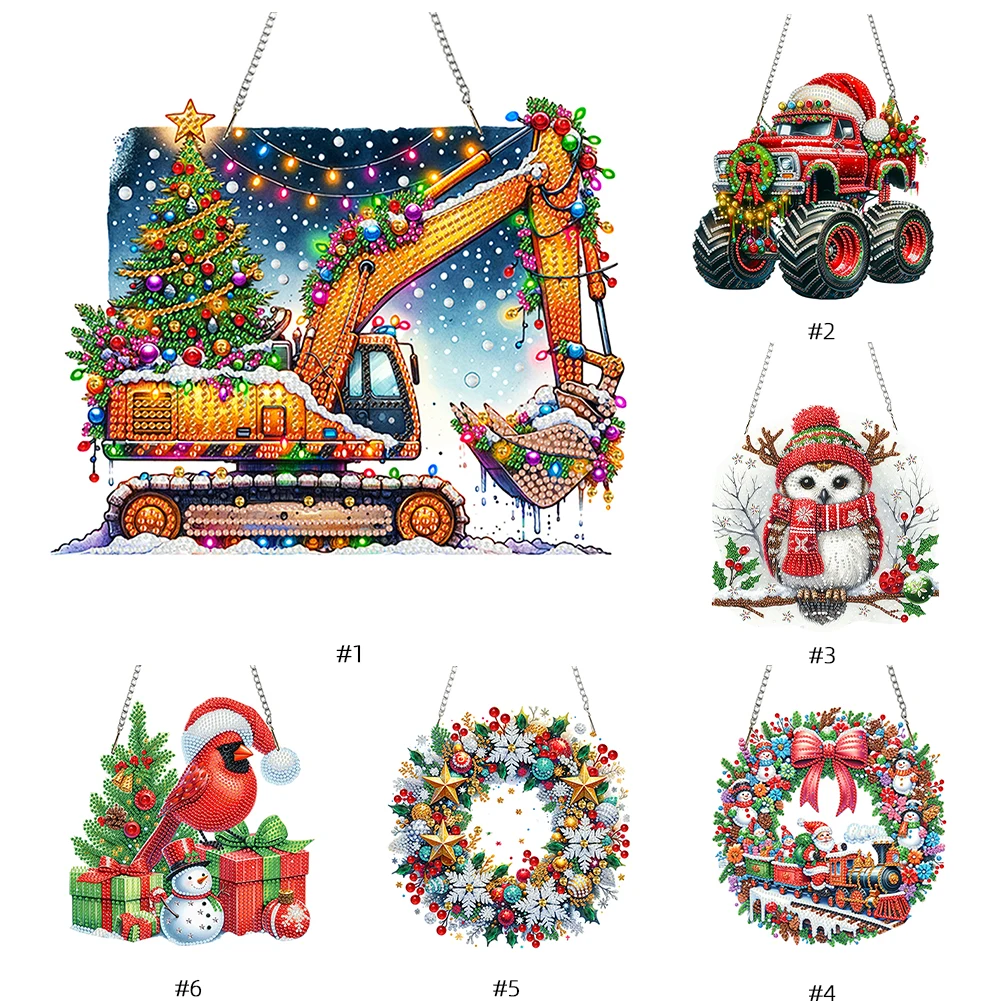 Акриловый экскаватор для рождественской елки специальной формы 5D DIY алмазная