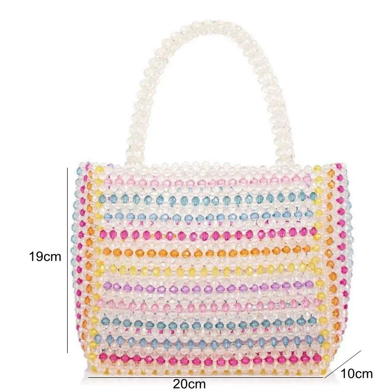 Женская сумка-кошелек с радужными бусинами из акрила