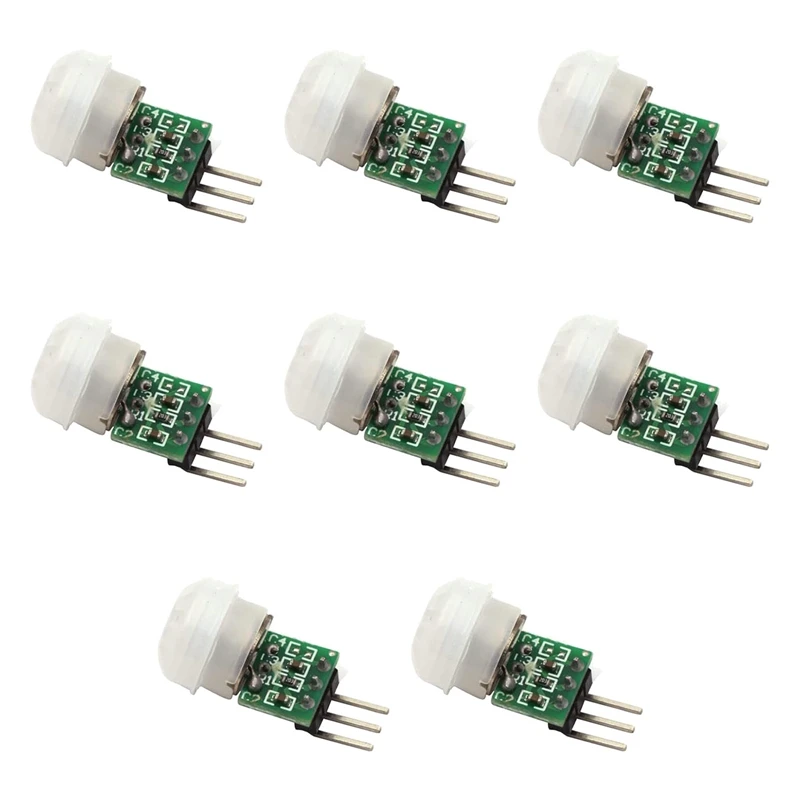 

HLZS-8Pcs AM312 Mini Human Sensor Module PIR Motion Sensor Detector Modules Infrared Sensor Body Manual Motion IR Detector