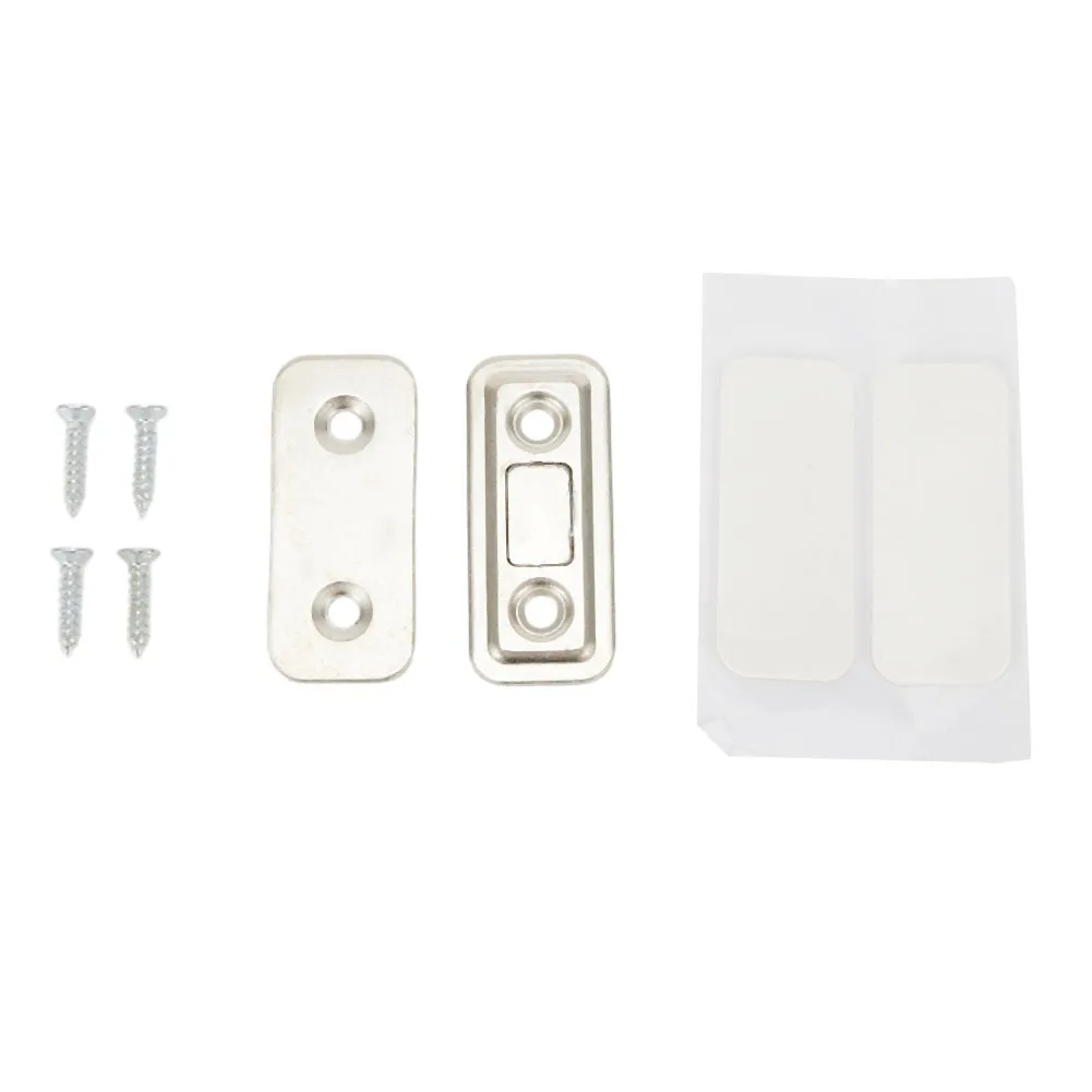 

Magnetic Door Catch Cabinet Catch Furniture Hardware Accessories Black/Silver Invisible Magnet Door Stop With Screw
