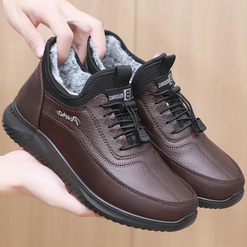 Зимняя мужская обувь. Старая пекинская тканевая Мужская обувь на хлопковой