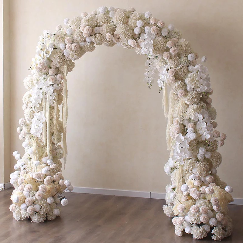 

500CM Long Wedding Curved Arch Decor Flower Row Banquet Background Flower Activity Center Stand Party Prop Window Display Ball