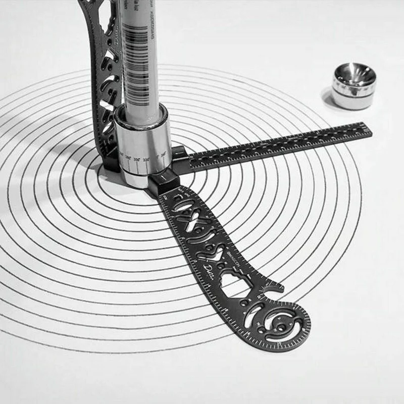 

Magnetic Map Protractor Sewing Tool Multifunctional Drawing Ruler Circle Compass Bending Measurement Tailor Supplies