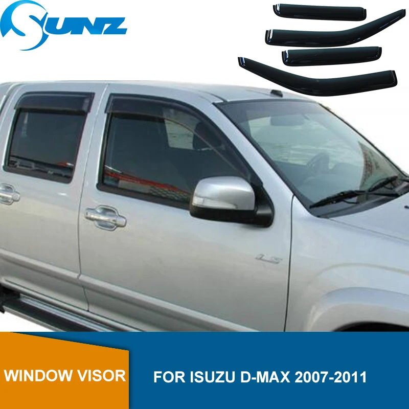 Боковая вентиляционная маска окна для Isuzu D-max Dmax 2007 2008 2009 2010 2011 Sun Rain Deflector Guard Awning Shelter Weathershields on.