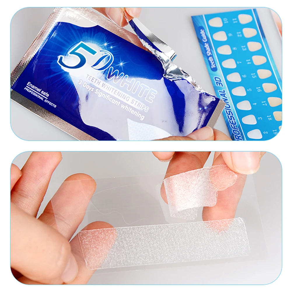 

5D Gel Teeth Whitening Strips White Tooth Dental kit Oral Hygiene Care Strip for false Teeth Veneers Dentist Whiten gel