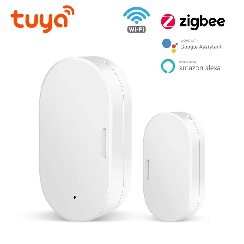 

Aubess Tuya Zigbee/Wifi Smart Door Window Sensor Smart Door Magnetic Wireless Home Security Alarm Support Alexa Google Home