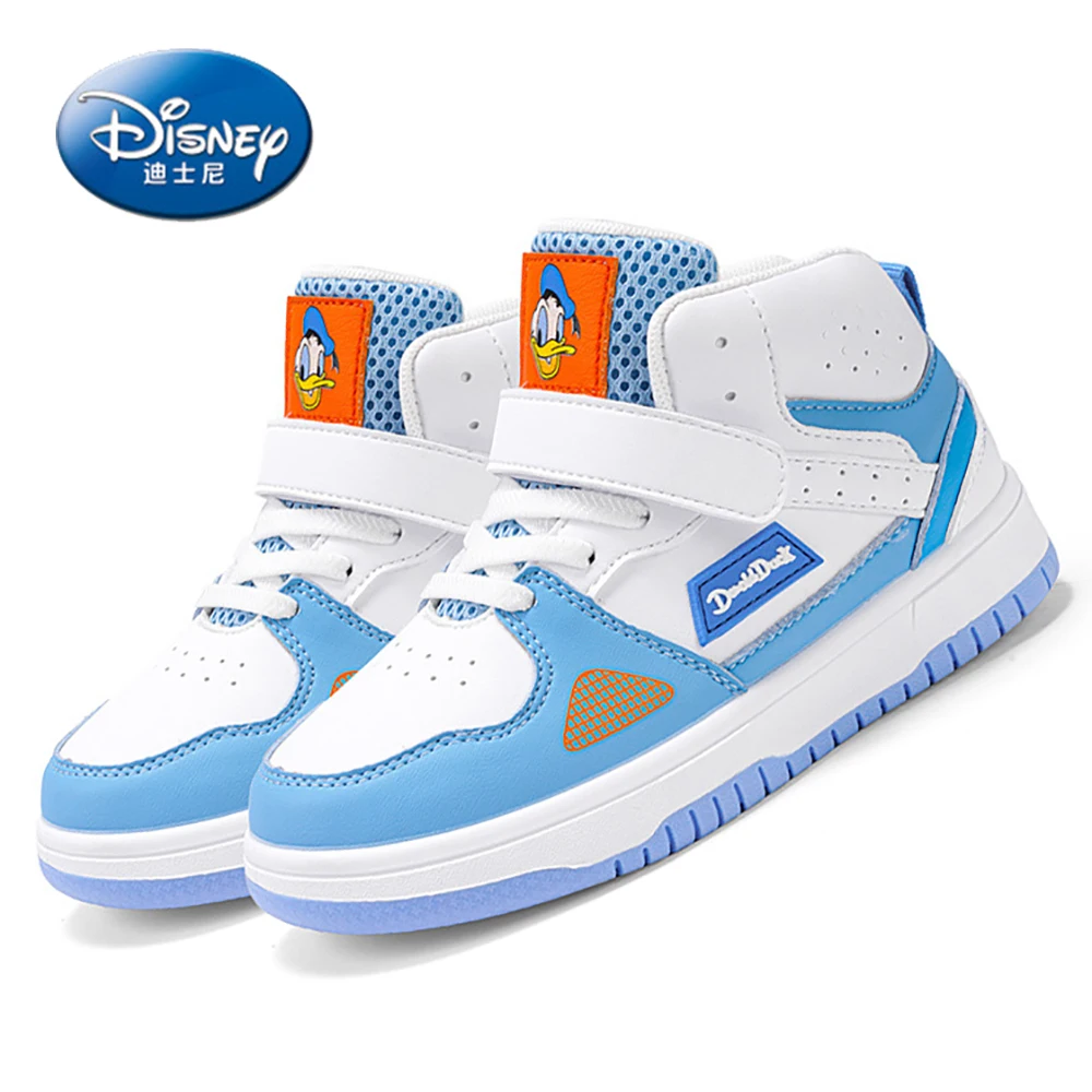 Disney Children Fashion Casual Sneakers For Spring Summer Boys Girls Donald Duck Sports Shoes Students Non-slip Breathable Shoe