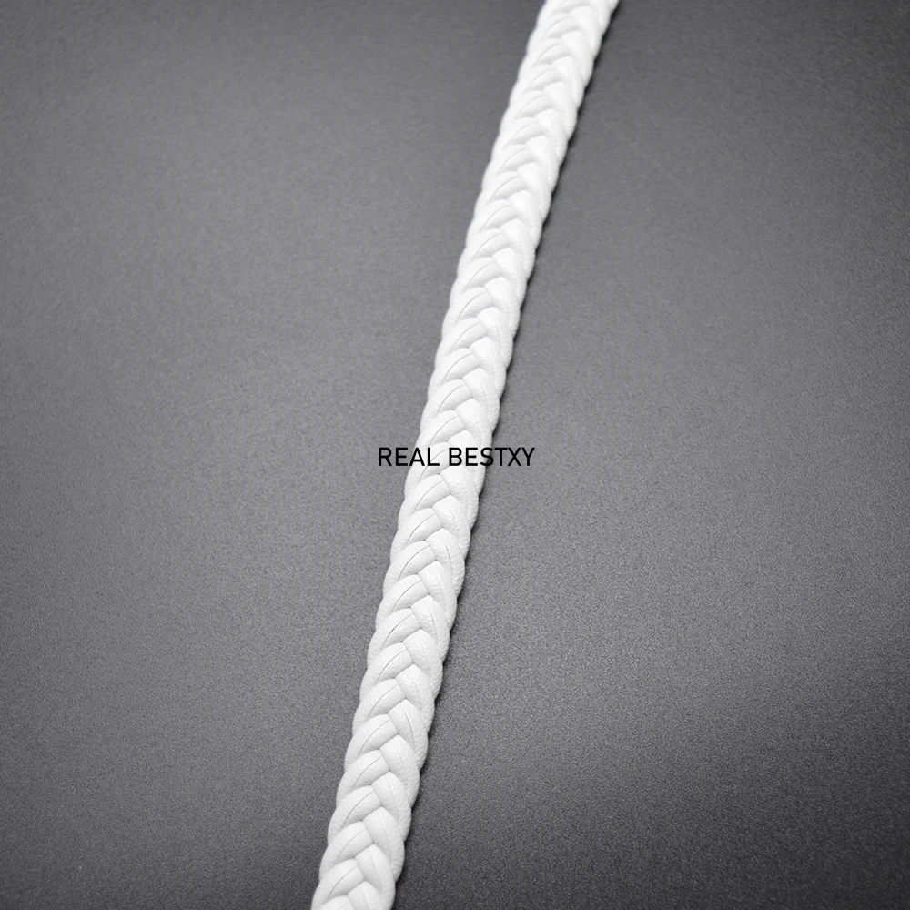 Плоский кожаный шнур шириной около 10*4 мм кружевные шнуры белого цвета для