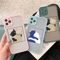 funny cartoon hug cat phone case for iphone x xr xs max 7 8 plus se 2020 for iphone 12 13 mini 11 pro max cute animal back cover