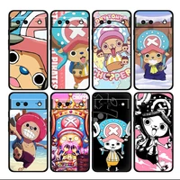 one piece cute chopper shockproof cover for google pixel 7 6 pro 6a 5 5a 4 4a xl 5g black phone case shell tpu coque capa cover