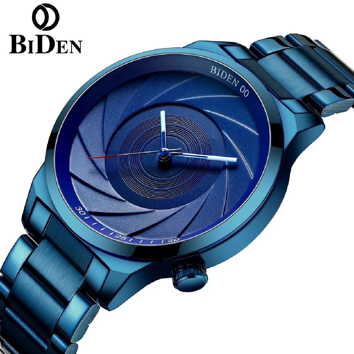 

BIDEN Brand Luxury Fashion Casual Quartz Clock Series Unique Camera Waterproof Stainless Steel Men's Luminous New 3D Stereo Dial