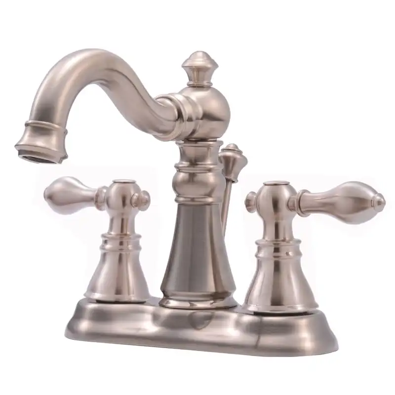 

2-Handle Brushed Nickel Lavatory Faucet with - Drain
