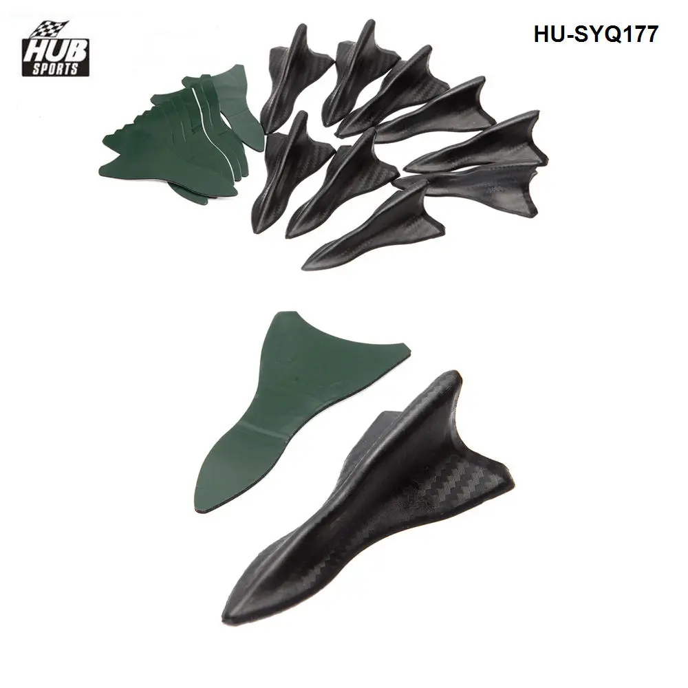 10pcs/lot Shark Fin Roof Spoiler Diffuser Vortex Generator Carbon Fiber For Car HU-SYQ177 | Spoilers &amp Wings