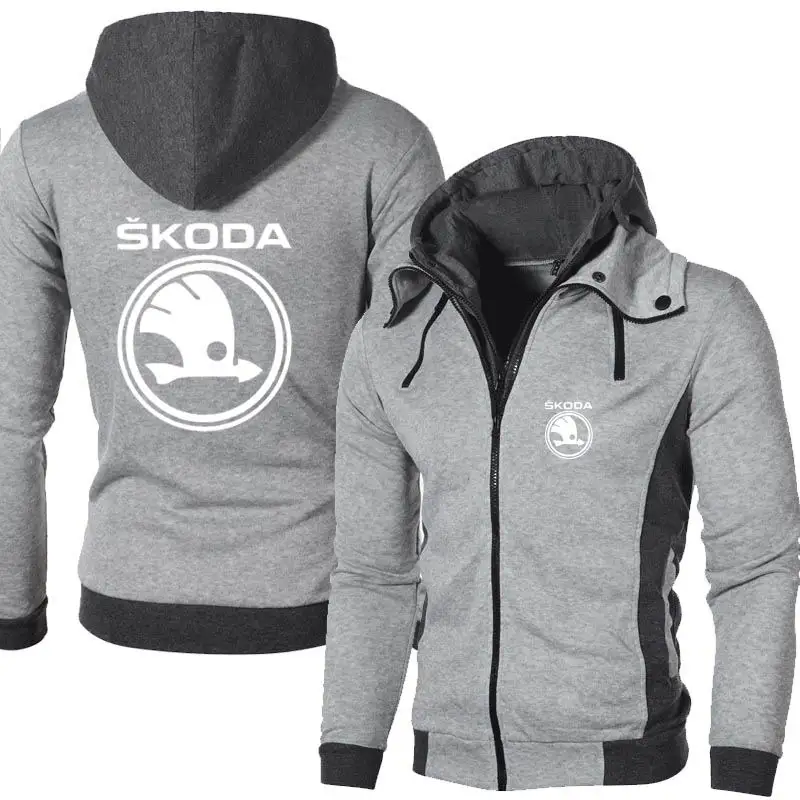 

2023 New Spring Autumn Men's Skoda Logo Hoodies Outdoor Casual Male Jackets Warm High Quality Harajuku Sweatshirts