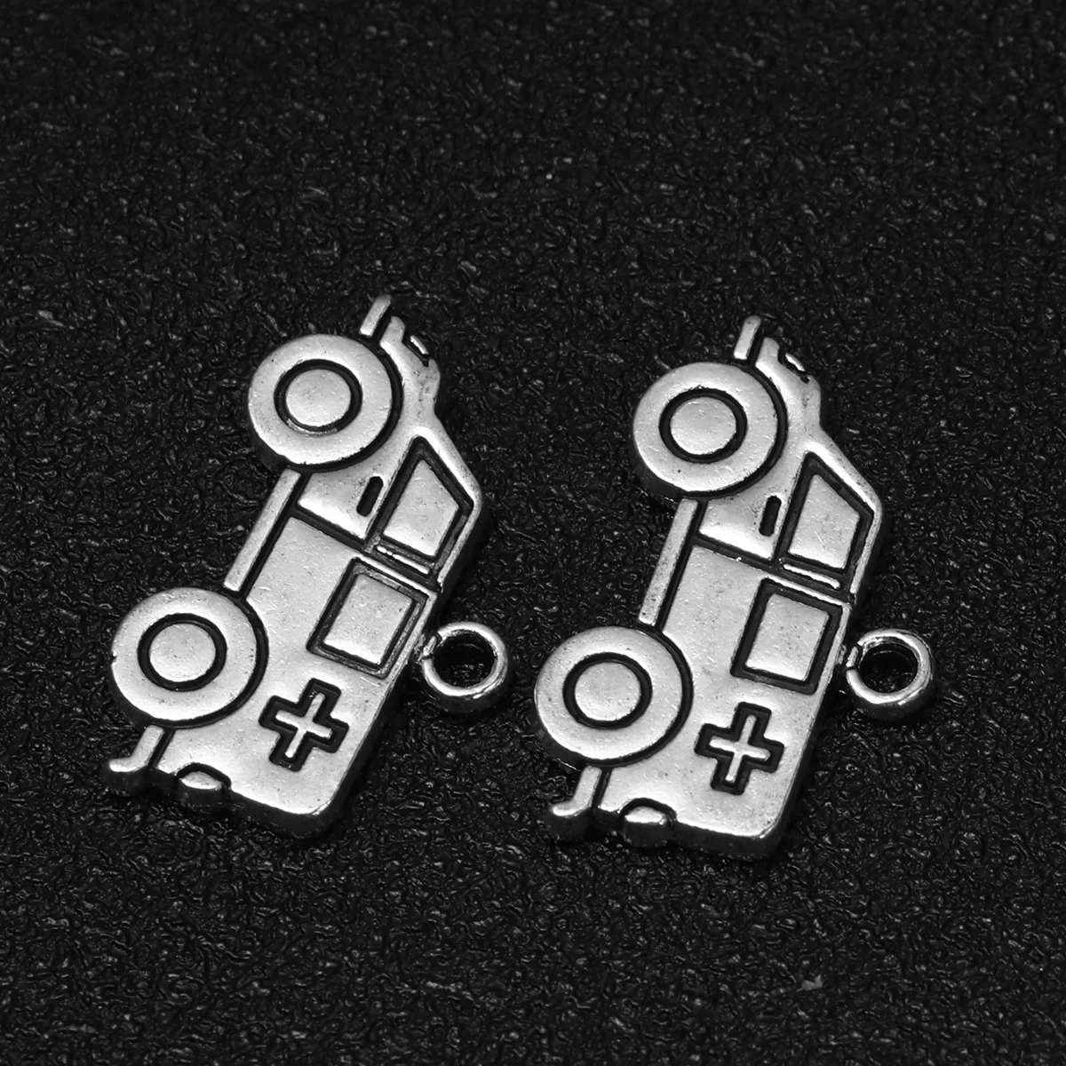 

50pcs Silver Nurse Charms Ambulance Pattern Charms Jewelry Crafting Findings Accessory for DIY Necklace Bracelet Making