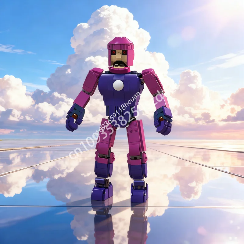 Фото Набор строительных блоков MOC X Menned Sentinel Super Heroes, 423 детали, модель для сборки, креативный архитектурный конструктор, идея для рождественского подарка, кирпичики на день рождения №1