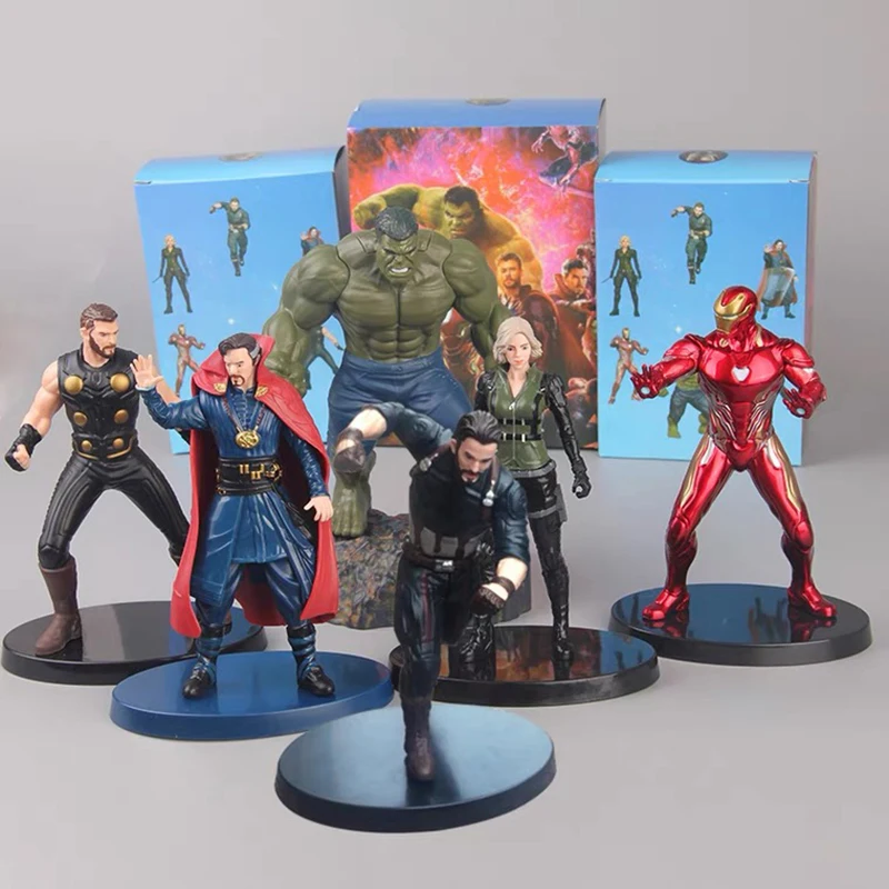 

The Avengers Marvel Comics Super Heroes Iron Man Doctor Strange Captain America Black Widow Thor Action Figure Toy