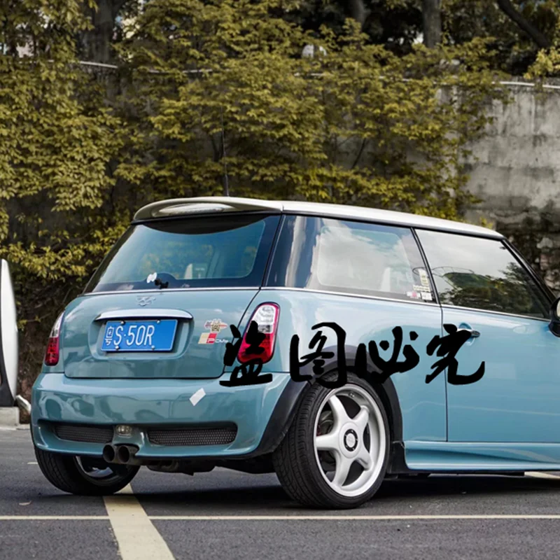 Фото Для Mini R50 R51 R53 Cooper S 2001-2006 Высококачественный задний спойлер на крышу из углеродного волокна, крыло багажника, яркий черный задний спойлер №3